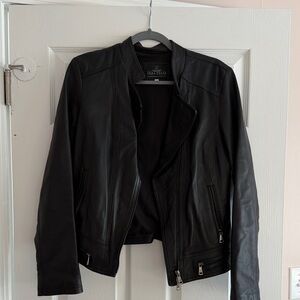 Vera Pelle Black Leather Jacket for Women
